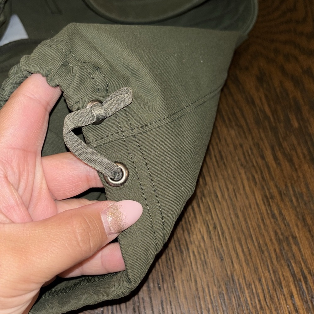 Athleta Metro Slouch Pant Drawstring Forest Green Size Large Petite - Picture 8 of 10